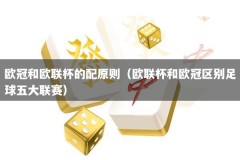 欧冠和欧联杯的配原则（欧联杯和欧冠区别足球五大联赛）