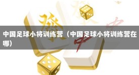 中国足球小将训练营（中国足球小将训练营在哪）