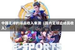 中国足球的球员收入来源（国内足球运动员收入）